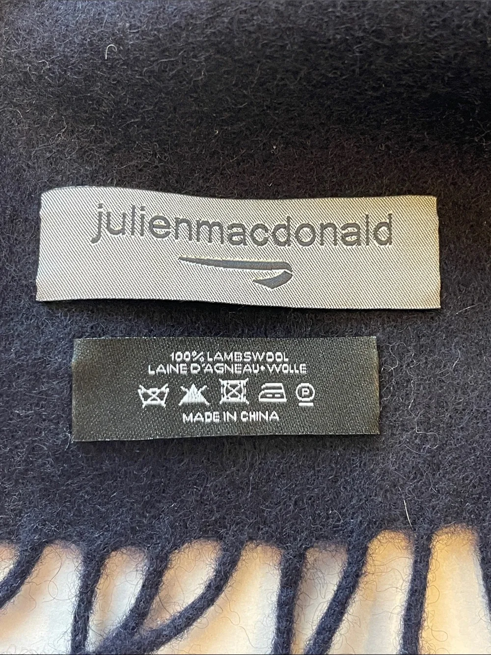 British Airways Cabin Crew Uniform Lambswool Scarf / Wrap by Julien MacDonald